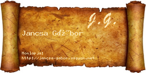 Jancsa Gábor névjegykártya