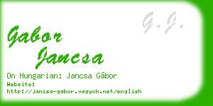 gabor jancsa business card